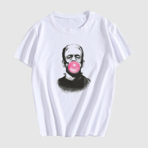 Frankenstein Monster Blowing a Bubble Gum T-Shirt