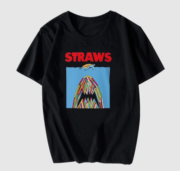 Straws Turtle Movie Parody T Shirt