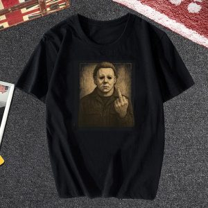 Horror Charaters Middle Finger T Shirt
