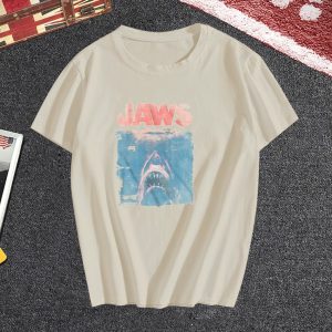 Jaws Fade Natural Adult T-Shirt