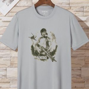 Rambo Watercolor Natural Adult T-Shirt
