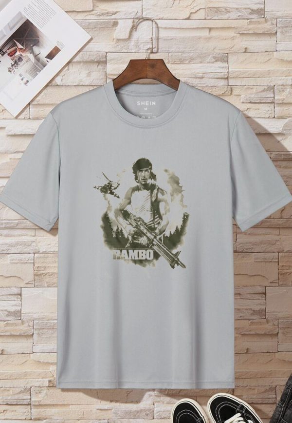Rambo Watercolor Natural Adult T-Shirt