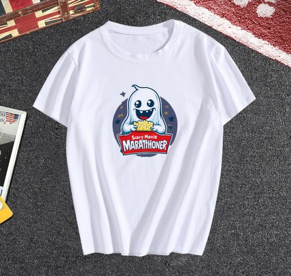 Scary Movie Maratthoner Halloween Ghost T Shirt