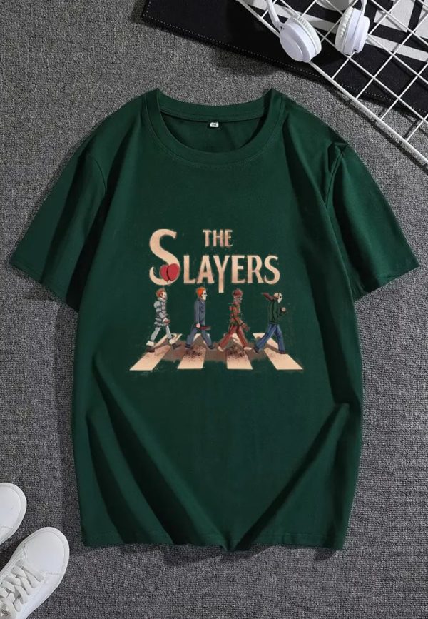 The Slayers Horror Movie Icons Abbey Road Parody T-Shirt