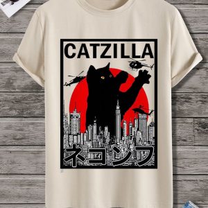 Catzilla King of Pawster Paws Cat Tshirt