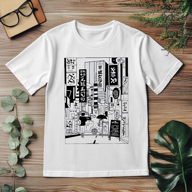 Japanese Tokyo Square Times NYC Tshirt