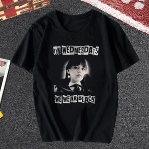 On Wednesday We Wear Black T Shirt