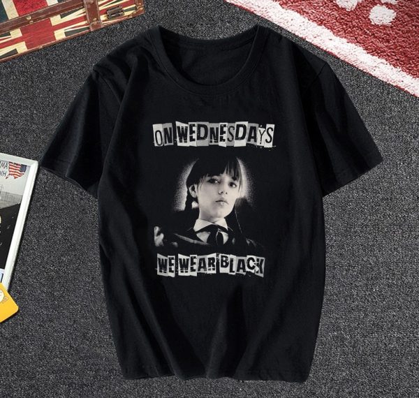 On Wednesday We Wear Black T Shirt