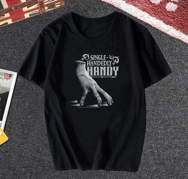 Wednesday Addams Single Handedly Handy T Shirt
