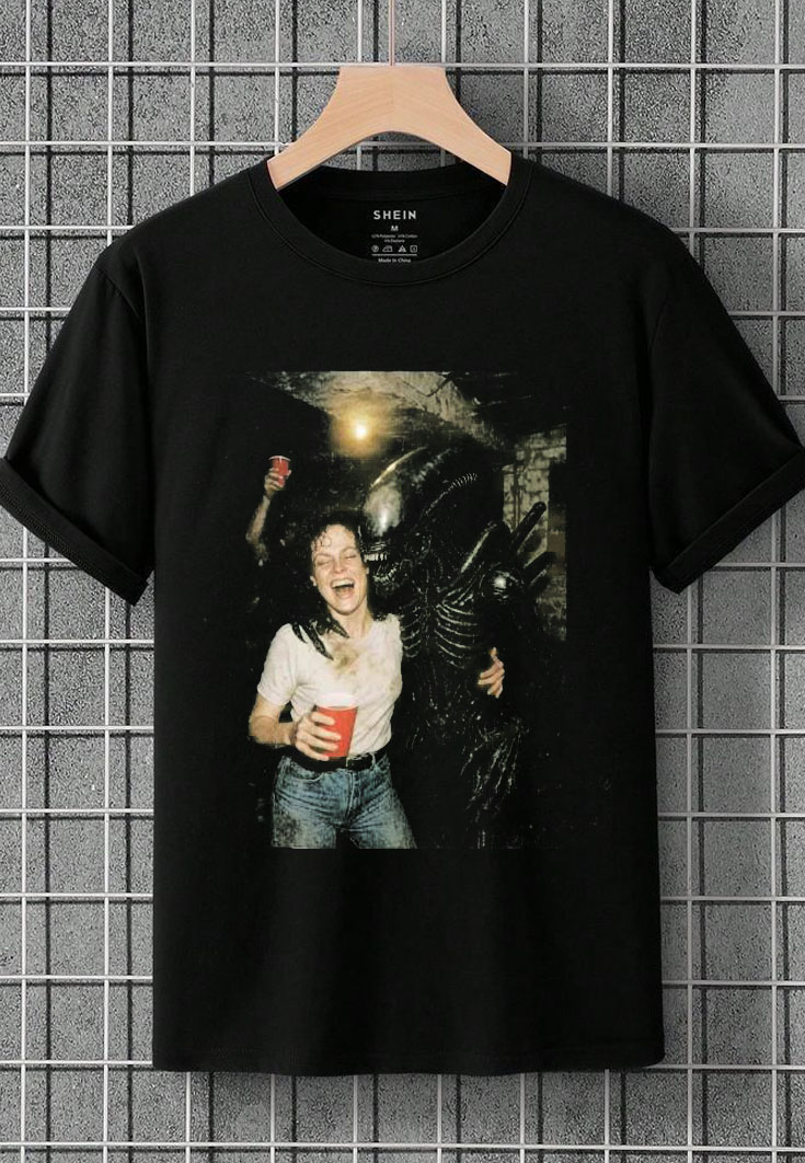 Alien Party Dance Wash T Shirt