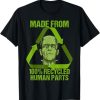 Frankenstein Made From 100% Recycled Human Parts Halloween T-Shirt