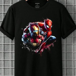 Iron Man Spider-Man Marvel Avengers Short T shirt
