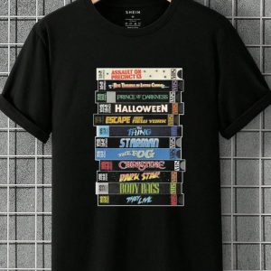 John Carpenter VHS Movie Collection Stack T-Shirt