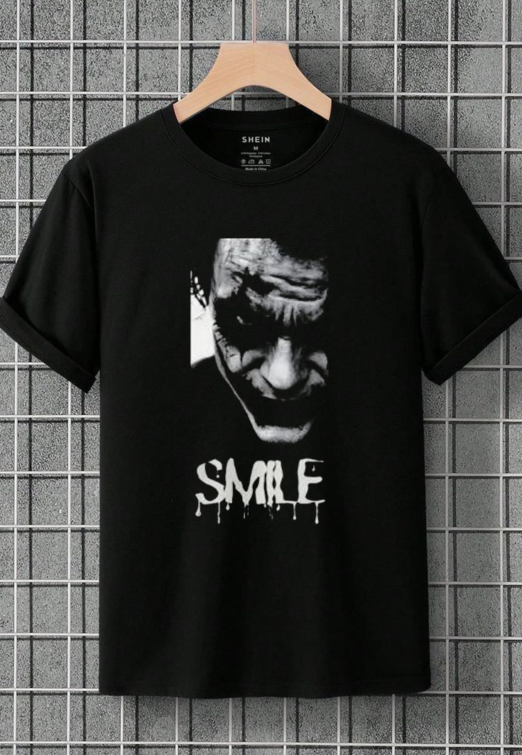 Joker Tee Unleash Chaos and Charisma with the Joker Close Up Smile Graphic TShirt
