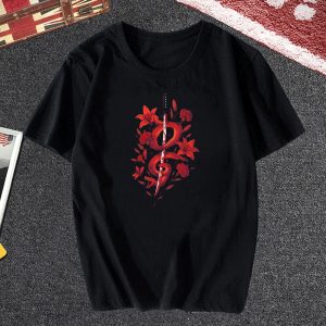 Og Movie Floral Red Snake T Shirt