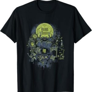 The Haunted Mansion Halloween Haunted Montage Retro Poster T-Shirt