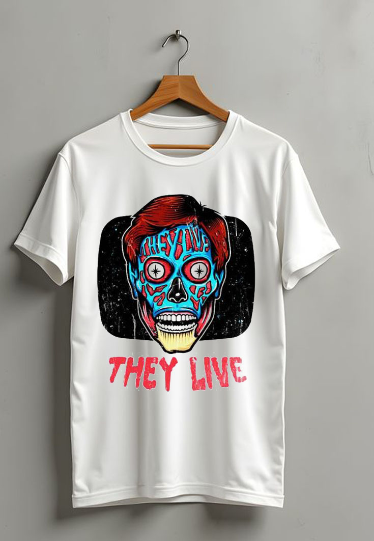They Live Horror Movie Sci-Fi Style Gamer Cult Meme Movie Music T Shirt